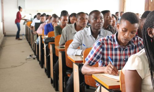 Students during the Industrial training